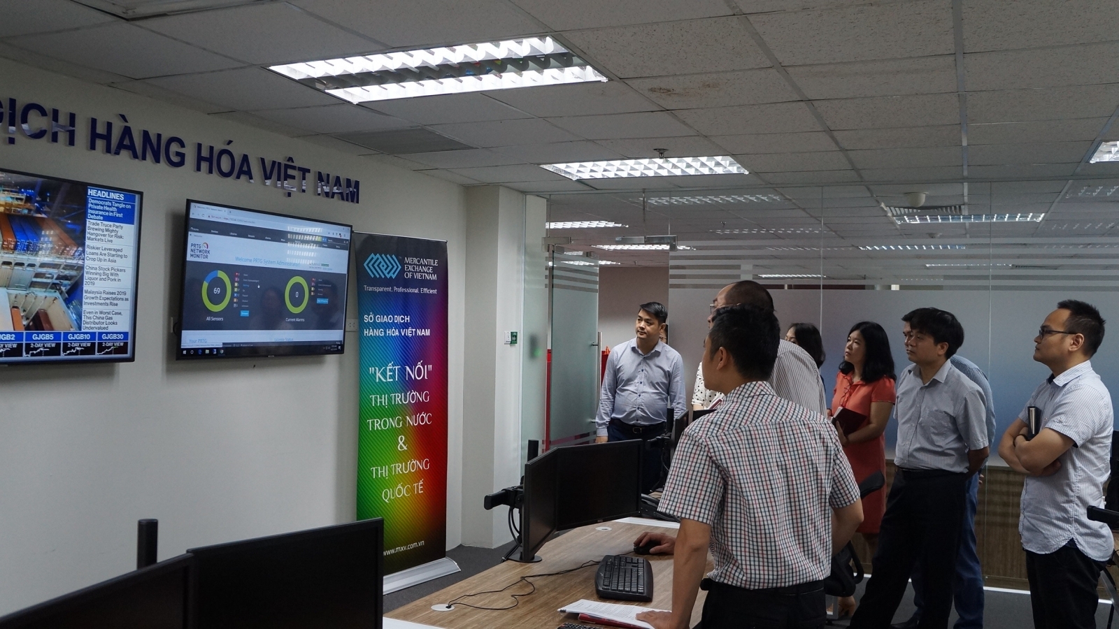 Đoàn công tác của Bộ Công thương kiểm tra định kỳ công tác giao dịch tại Sở Giao dịch Hàng hóa Việt Nam (MXV)